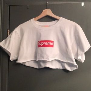 supreme crop hoodie